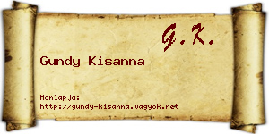 Gundy Kisanna névjegykártya